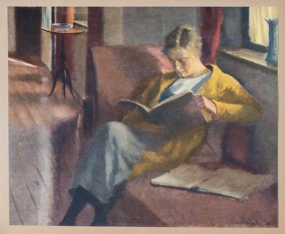 Fille lisant - Ernst Oppler